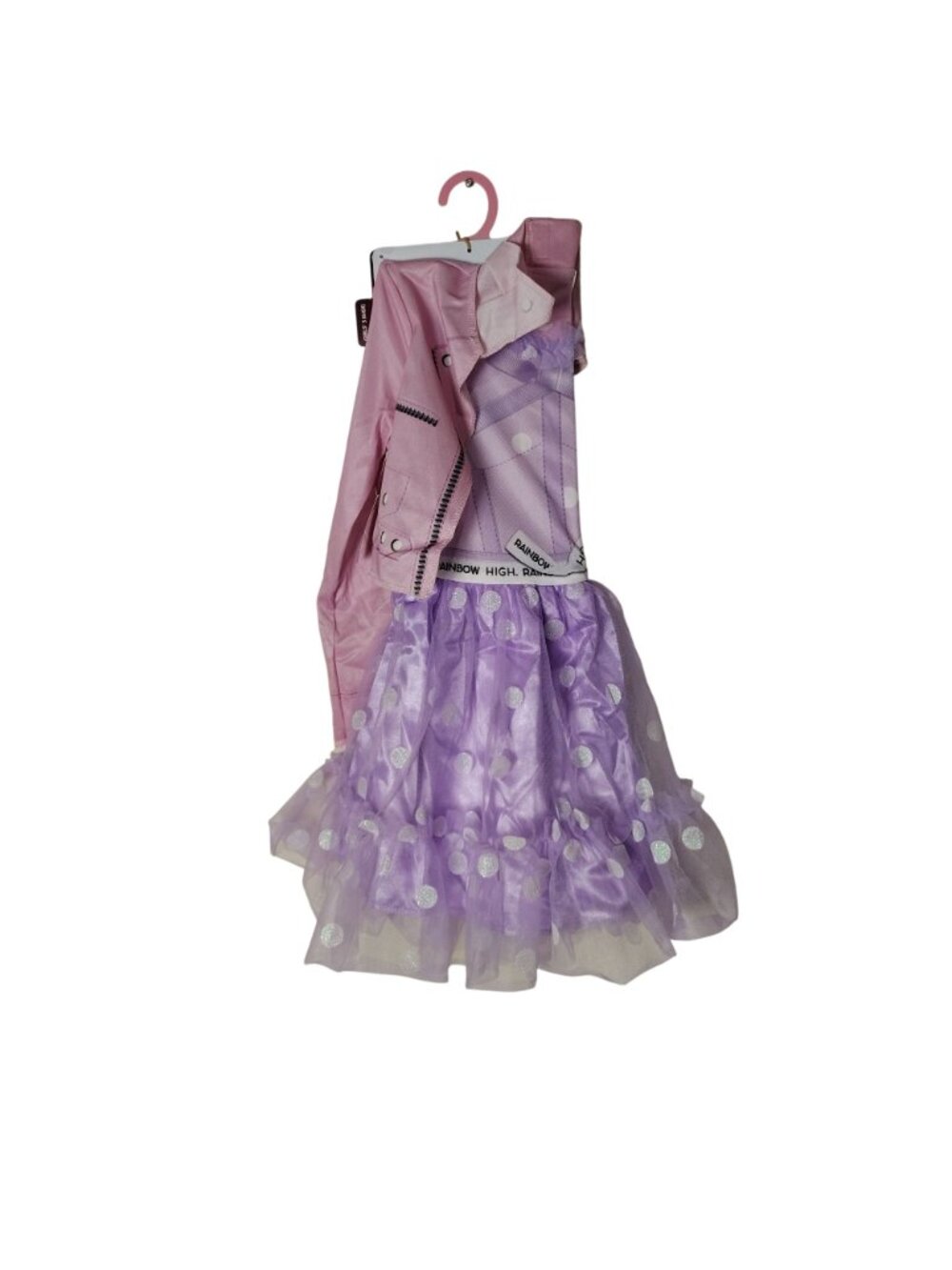 Disguise Girls S (6/6X) Rainbow High Violet Costume Dress Set - Picture 4 of 9